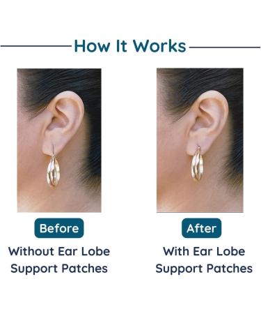 Ear Lobe Support Patch- Pack of 60, 6 Sheets for Heavy Earrings | Invisible Ear Lobe Relief - Buy Online on GoSupps.com