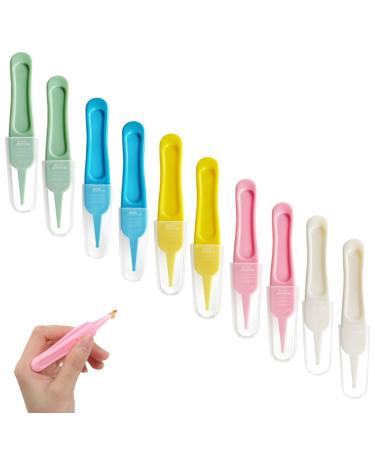 Euppsiiu 10 pieces baby nose tweezers nose cleaning tweezers plastic tweezers baby nose cleaner baby security tweezers round head tweezers tweezers for nose cleaning (multi -colored) - Buy Online on GoSupps.com