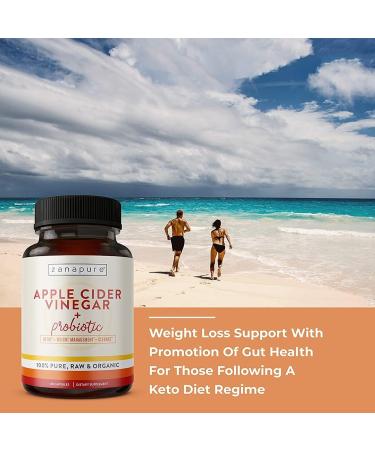 Zanapure Premium Apple Cider Vinegar Capsules with The Mother | 5 Billion CFUs Probiotics | 120 Capsules | Made in USA - Buy Online on GoSupps.com