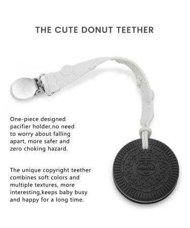 MISSLILI Silicone Teething Toy | Baby Teether for Boys and Girls | Infant Teething Relief | Cookies Design | White Biscuit - Buy Online on GoSupps.com