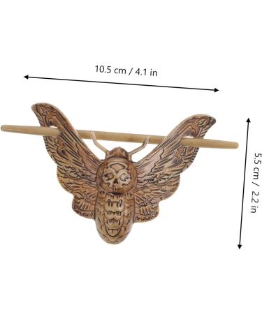 Ipetboom Retro Hair Sticks Moth Hairpin Muffin Plastic Dome Miss Retro Hair Styling Pin - Buy Online on GoSupps.com