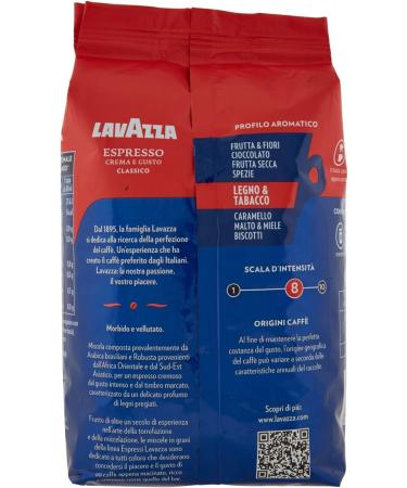  Lavazza LAVAZZA Espresso Cream E GUSTO Classico 1 kg Beans Set of 6 - Buy Online on GoSupps.com