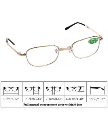 Buy Kcibyvx Mini Foldable Metal Reading Glasses with Case - 1.00 to 4.00 Adjustable Prescriptions - International Shipping - Buy Online on GoSupps.com