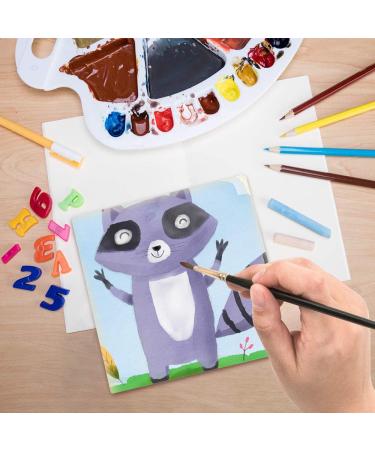 Owevvin 6 Pack 8x8 Inch Unfinished Wood Cradled Canvas Panels for Painting, Drawing, and DIY Crafts - Buy Online on GoSupps.com