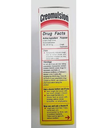 Creomulsion Cough Medicine Adult Formula 4 oz (Pack of 6) - Buy Online on GoSupps.com