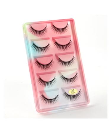 UAMOU 10/50/100 Boxes Mink Eyelashes Fluffy 3D Mink Lashes Makeup Natural Long Volume False Eyelashes Bulk Faux Cils Custom Cheerfully (Color : 5 Pairs X24CS Size : 50 Boxes)