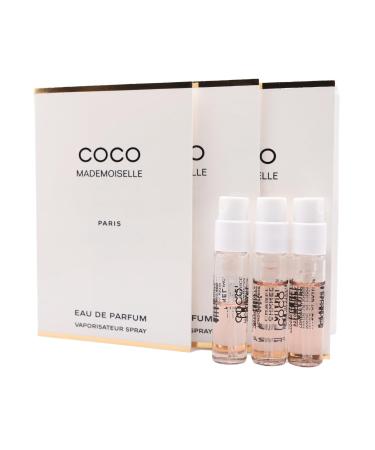 Set 3 Cologne Luxury Travel Size for Women Sample Spray Vial 0.05oz/ 1.5ml each. Coco Mademoiselle EDP Set of 3