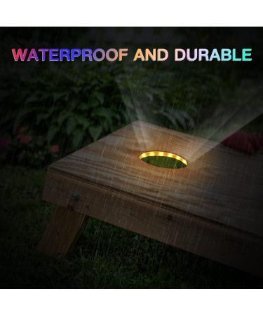 BLINNGO Cornhole Ring Lights - Single Color Gold | LED Cornhole Edge Lights for Standard Boards & Bags - Buy Online on GoSupps.com