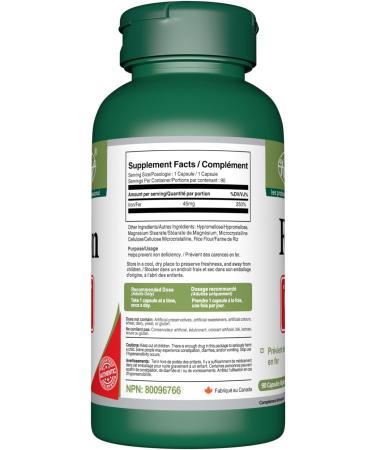 VORST Iron Supplement 45mg 90 Vegan Capsules | Max Strength Formula for Iron Deficiency and Fatigue | Made with Ferrous Fumarate Mineral for Men & Women | Alternative to Liquid | 1 Bottle 90 count (Pack of 1) - Buy Online on GoSupps.com