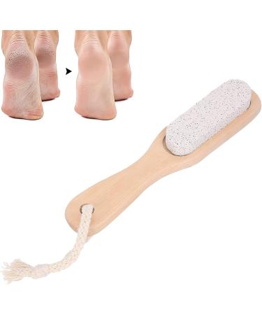Foot file tote foot cuticle remover pedicure foot file skin callus pumice removal stone foot pedicure tool with wooden handle for pedicure and foot care - Buy Online on GoSupps.com
