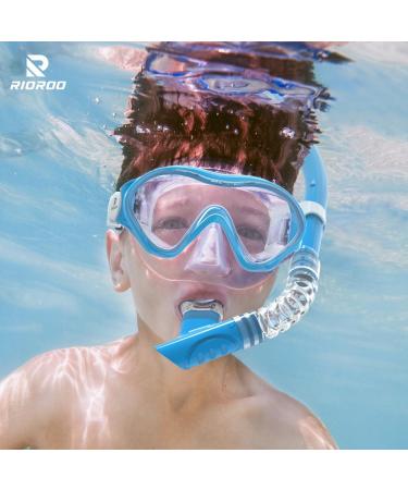 Rioroo Children s Diving Goggles | Anti-Fog 180 HD Snorkel Mask for Kids (4-14 Years) - Perfect Swimming Goggles for Girls & Boys in Blue - Buy Online on GoSupps.com