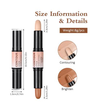 Vegan Highlighter & Contour Pencil - Dual End Shimmering Stick for Universal Contouring & Brightening - Buy Online on GoSupps.com