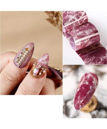 10 Rolls Nail Foil Transfer Sticker Marble Nail Art Stickers Colorful Nail Foils Decals for Women Fingernails Toenails Manicure Nail Art Designs Decorations Nail Decoration - Buy Online on GoSupps.com
