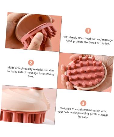 Healvian 2pcs Silicone Shampoo Comb Hair Brush Set for Kids | Baby & Kid Shampoo Brush for Shower | Silicone Massage & Cleansing Hairbrush with TPE Bristles - Buy Online on GoSupps.com