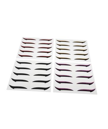 BELLIFFY 20 Pairs Eyeshadow Stickers Glitter Eyeshadow Eyelid Stickers Double Sided Eyelid Eyeliner Paper