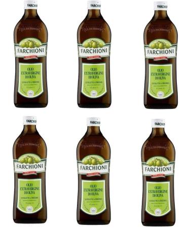  Italian Gourmet E.R. Farchioni Extra Virgin Olive Oil - Cold-pressed extra virgin olive oil - Fruity and balanced - Ideal for salads cooking and marinades - 6 x 1L glass bottles - Buy Online on GoSupps.com