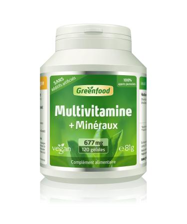 Greenfood Multivitamin + minerals, 677 mg, high doses – all vitamins, minerals and trace elements. With high bioavailability. No artificial additives. Vegan