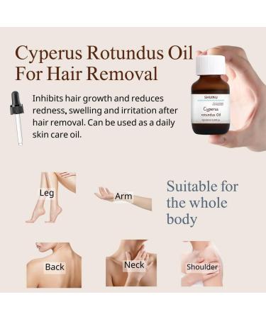 Cyperus Rotundus Oil for Hair Removal 2 PACKS 100% Pure Natural Cyprus Oil Organic Herbal Cypress Root Extract for Smooth Skin, Reducing Body Hair Growth, Ingrown Hair & Nourishment 60ml - Buy Online on GoSupps.com