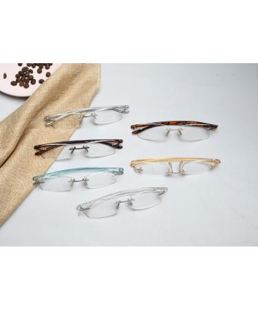 Eyekepper 6-Pack Mix Color Small Rimless Reading Glasses - Frameless Eyeglasses for Men & Women +2.50 Strength - Buy Online on GoSupps.com