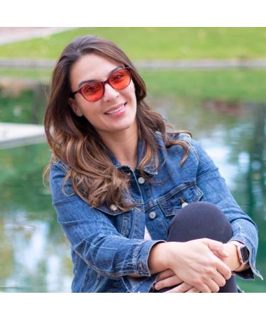 TheraSpecs Audrey Crimson Red Indoor Blue Light Glasses - Shop Now - Buy Online on GoSupps.com