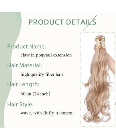 Sego 50cm Clip-In Braid Ponytail Extension - Wavy Golden Mix Blonde | Voluminous Synthetic Hair (150g) - Buy Online on GoSupps.com