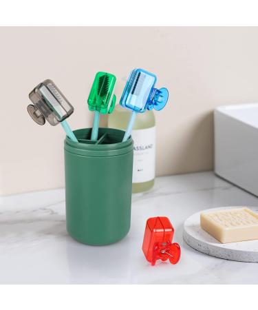 4 Pack Portable Toothbrush Covers - Travel, Camping, Home - Blue, Green, Gray, Red - Buy Online on GoSupps.com
