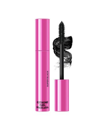 Mascara for curled eyelashes High Definition mascara for defined waterproofMascara with false eyelash effect 10 ml womens sweatresistant curling mascara for straight eyelashes black
