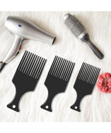 3 Sizes Afro Combs Set - Wide Tooth Plastic Hair Picks for Natural Curly Hair Styling - Buy Online on GoSupps.com