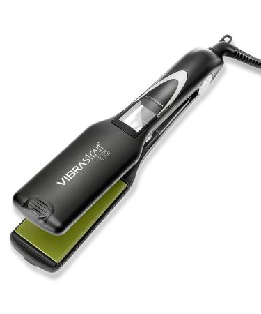 Pro Vibrating Ceramic Tourmaline Ionic Flat Iron 1.75-inch - Fast Frizz-Free Ceramic Hair Straightener with Easy Gentle Glide for Waves Curls Smooth Hair - Professional Styling Tools 1.75 Inch