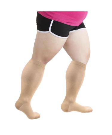 Miniclos Support stockings compression stockings thick calves compression stockings for women men compression stockings for travel sport for optimal fit and comfort wide plus size xxl3xl 3xl large sizes color