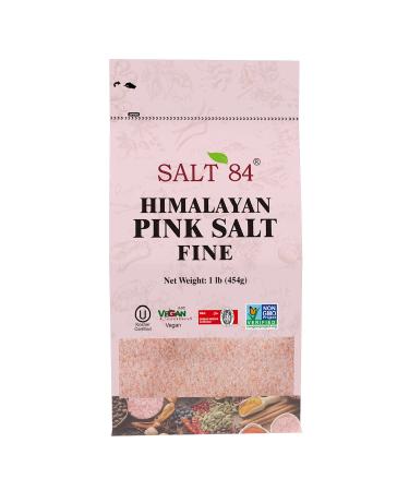 SALT 84 Himalayan Chef Pink Salt, Fine Grain, 1 Pound (Pack of 1)