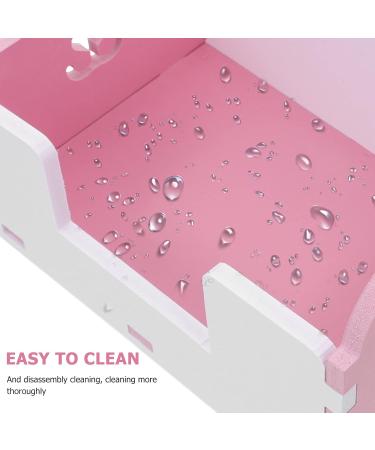 BUGUUYO 1pc Hamster Toilet Hamster Litter Toilet Guinea Pig Toilet Small Animal Bathtub Pet Toilet PVC 15x10cm Pink - Buy Online on GoSupps.com
