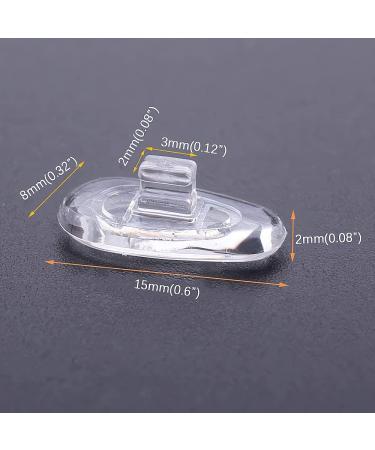 BEHLINE Soft Silicone Push-in Glasses Nose Pads - 5 Pairs | Anti-Slip Replacement Nose Piece for Eyeglasses and Sunglasses | Clear Slide-on Nose Guards (15mm Teardrop-Shape) - Buy Online on GoSupps.com