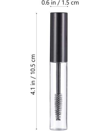 Beavorty 2 Sets Mascara Tube Funnel Toiletry Containers Mascara Clear Eyelash Wand Tube Black Plastic - Buy Online on GoSupps.com