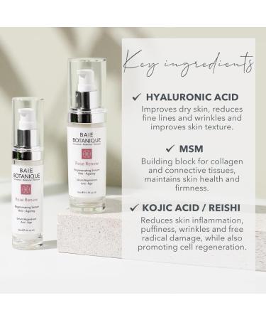 Baie Botanique Rose Renew - Natural Serum for Face - Rose Water & Rose Absolute - Natural - Organic - Vegan - Non Toxic - Paraben Free - Skin Safe - Anti Ageing - 30ml 30 g (Pack of 1) - Buy Online on GoSupps.com