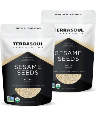 Terrasoul Superfoods Organic Hulled Sesame Seeds 4 Lbs (2 Pack) - Perfect for Tahini  Gluten-free  Raw - Buy Online on GoSupps.com
