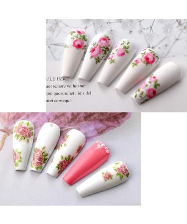 10 Rolls Flower Print Nail Foil Transfer Stickers - Colorful Floral Pattern Sheets for DIY Nail Decoration | Makartt Nail Art Design Tool - Buy Online on GoSupps.com