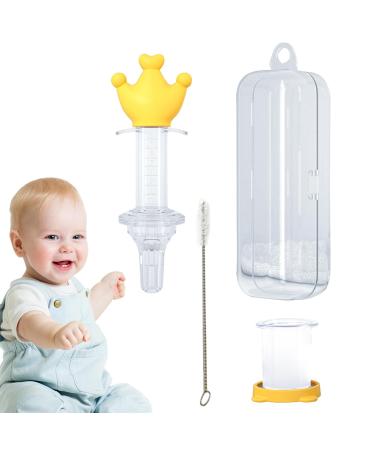 Calakono Yellow Medicine Dispenser for Children | Cute Baby Feeder & Pacifier Medical Dispenser | Ideal for Newborns & Baby Feeding Utensils - Buy Online on GoSupps.com