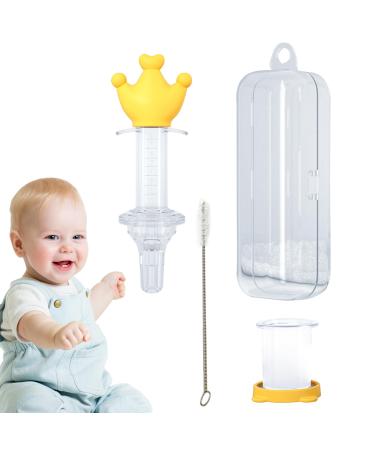 Baby injection for medication medication dispenser for children cartoon donors for liquid medication |Baby feeding utensils drip syringe medication pacifier for liquid medication JaceKee yellow