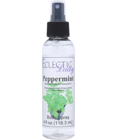 Peppermint Essential Oil Body Spray 4 ounces Body Mist for Women with Clean Light & Gentle Fragrance Long Lasting Perfume with Comforting Scent for Men & Women Cologne with Soft Subtle Aroma For Regular Strength 4 Fl Oz (Pack of 1)