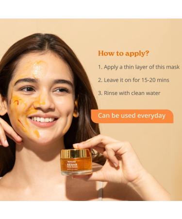 Kesar Face Mask for Nighttime Skin Care | Turmeric Saffron Niacinamide & Green Tea | Intense Hydration & Radiant Glow | 100% Vegan & Cruelty Free | 50 ml - Buy Online on GoSupps.com