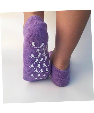 Housoutil Exfoliating Hand Gloves Hands Whitening Gloves Hydrating Gloves Dry Hands Spa Moisture Socks Plantar Silicone Heel Sock Dry Skin Gloves Women Indoor Purple Gel - Buy Online on GoSupps.com