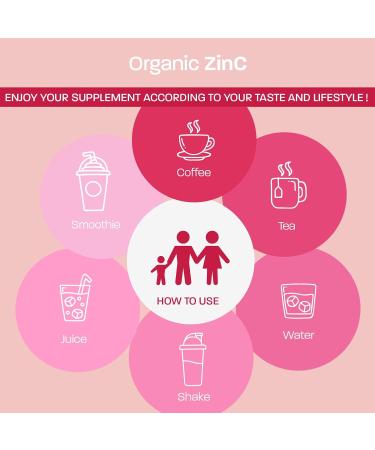 Certified Organic ZINC - Up to 230 Servings - Kids & Adults - Zinc with Vitamin C - Immunity & Energy - Vegan - Sugar Free - Cherry Flavour - Made in Canada - Buy Online on GoSupps.com