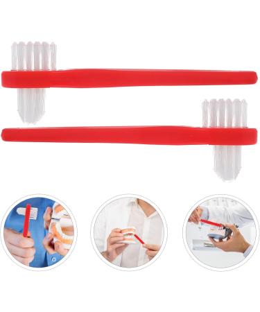 Minkissy 4-Piece Dual Head Toothbrush Set | Hard Prosthesis Cleaning Brushes for Dentures | Effective Denture Care & Oral Hygiene - Buy Online on GoSupps.com