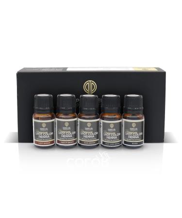 Spot Color Henna Hair Dye Kit - Professional Tinting Palette for Grey Hair Cover & Root Touch Up - 3g Mini-Collection - 5 Count Pack - Buy Online on GoSupps.com