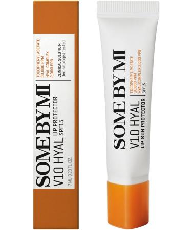 SOME BY MI V10 Hyal Lip Sun Protector Clear Lot de 2 13g Baume l vres cor en teint SPF 15 pour l vres s ches et sensibles Hydratation l acide hyaluronique et vitamine E Soin cor en - Buy Online on GoSupps.com