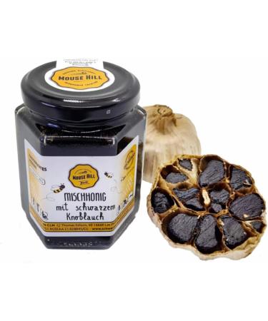 Tasting package consisting of honey mousse and peeled cloves - all with/from black garlic - fermented for 90 days - from Las Pedroneras Spain - Buy Online on GoSupps.com