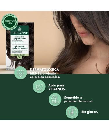  Herbatint Herbatint Permanent Hair Color Gel 5C Light Ash Brown 170ml No Ammonia Optimal Coverage of Grey Hair Vegan Formula With 8 Organic Plant Extracts - Buy Online on GoSupps.com