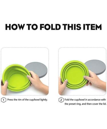 LAOPAO Collapsible Silicone Bowl with Lid - Yellow 500ml - Travel, Camping, Hiking - Food-Grade, Space-Saving - Buy Online on GoSupps.com