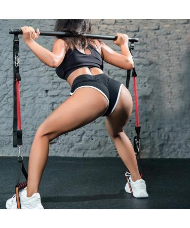Buy Professional Pilates Bar Kit - 6 Resistance Tapes Foot Loop for Yoga & Strength Training | 180 lbs Capacity - Buy Online on GoSupps.com